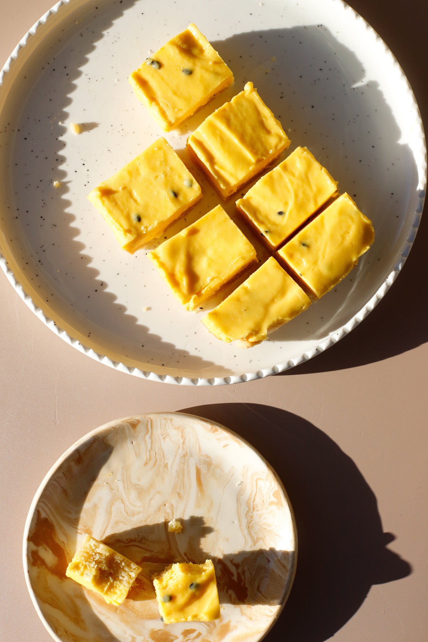 Lemon + Passion fruit Curd Slice